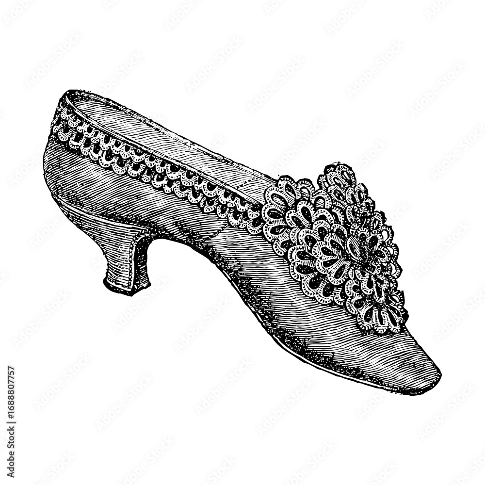 Fototapeta premium 19th century fashion, 1900 fashion line drawing women fashion accessories