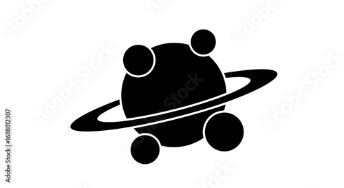 Vector Planets Atoms Universe Silhouettes