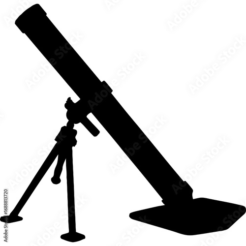Black mortar vector silhouette