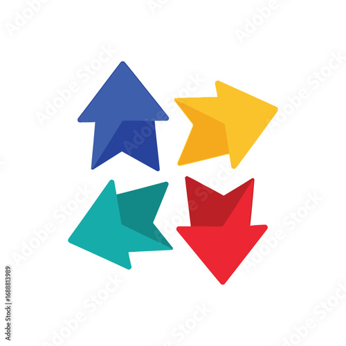 Free Download Four Arrows Pointing in Different Directions. - GFXLoad
