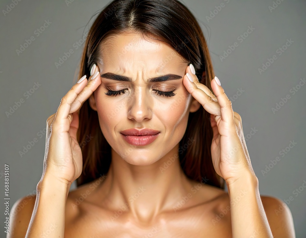 Fototapeta premium Woman with a headache