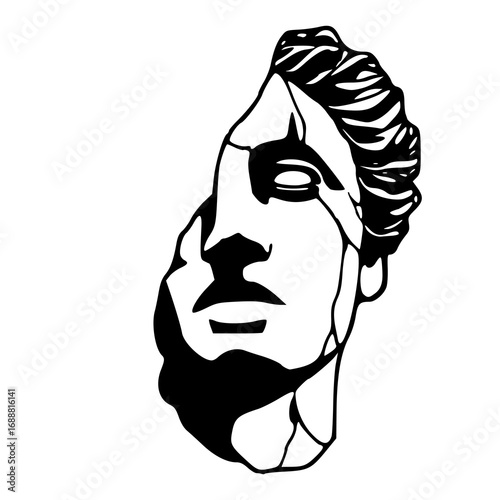 broken Greek statue head