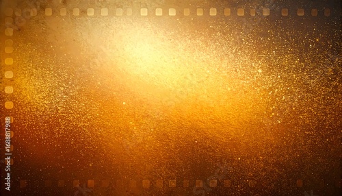 Golden filmstrip backdrop