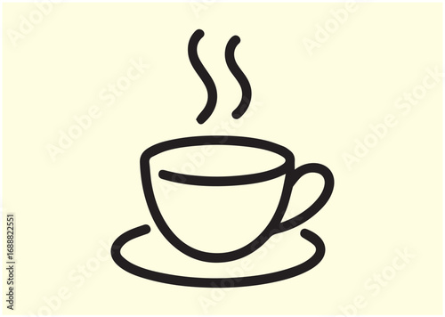 Coffee cup Line art Vector design
