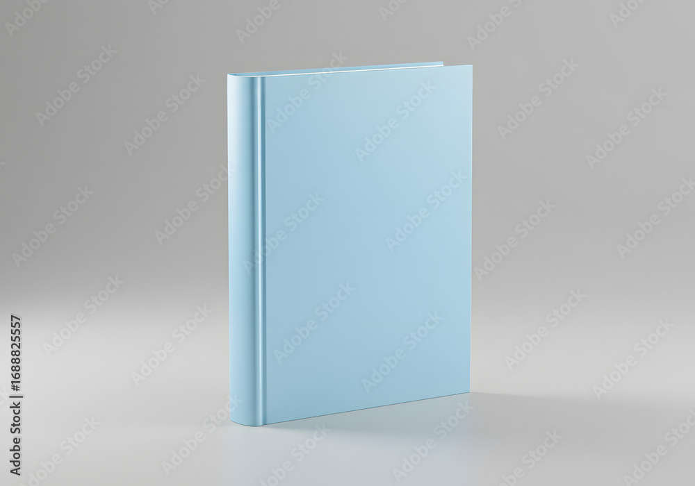 Fototapeta premium Elegant Pastel Blue Book Mockup for Branding and Product Presentation