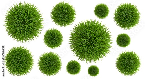 Green Grass Balls: A Lush, Natural Texture