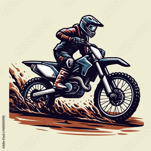 motocross rider on a motorcycle