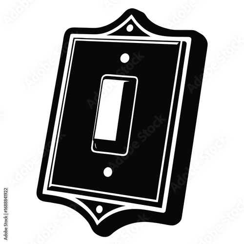 Power switch icon on white background illustration