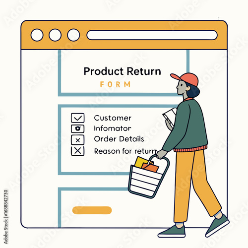 Person Completing Online Product Return Form