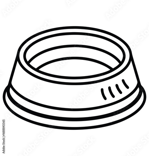 Two silver wedding rings and a black and white hat are shown in a closeup vector illustration