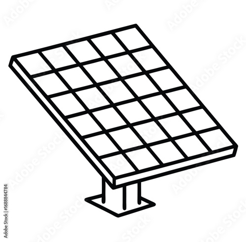 3D render of a mobile phone with a glass cube on a chessboard pattern