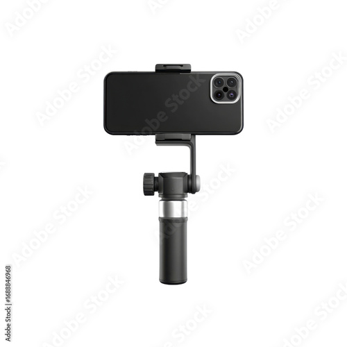 Smartphone Mounted on Mini Tripod for Video Recording or Photography