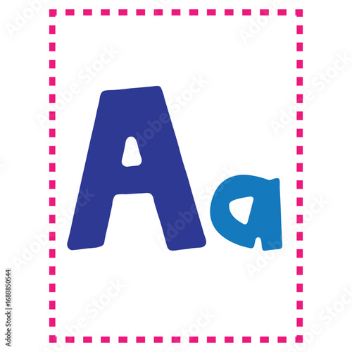 Cartoon alphabet letters vector for kids Aa