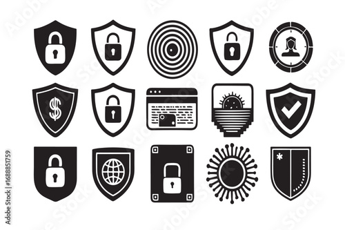 Security Icons Set - Protection Symbols