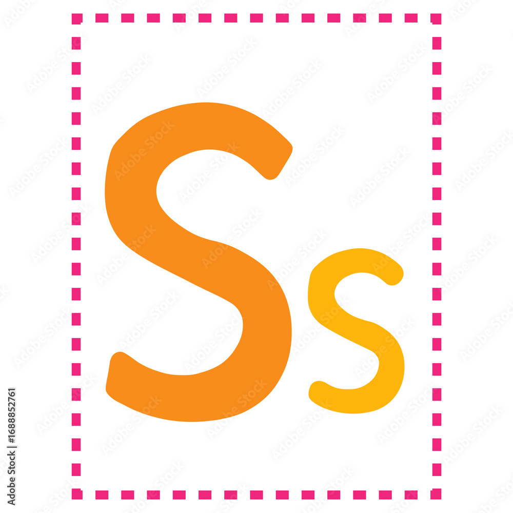 Naklejka premium Cartoon alphabet letters vector for kids Ss