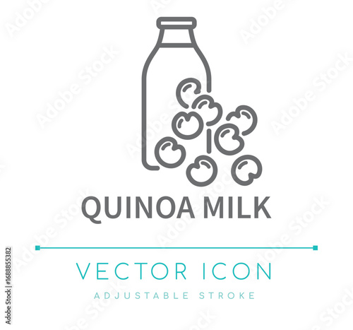 Quinoa Milk Line Icon
