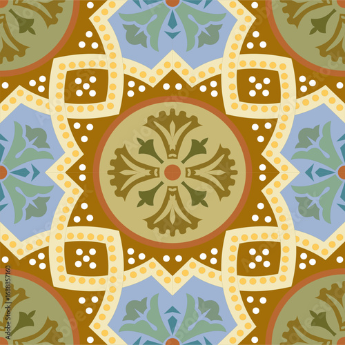Vintage Floral patterns seamless background border embroidery ethnic batik retro. Flower motifs paisley batik. Blue silhouette watercolour flowers ikat design hand drawn. Vector illustration.