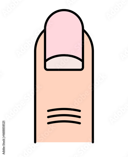 Flat design index finger icon. Vector.