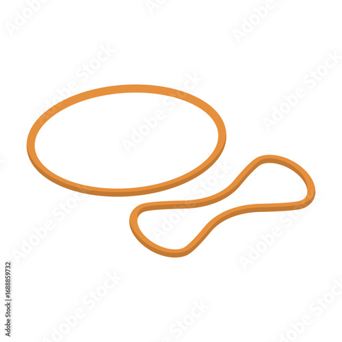Rubber band. Elastic band. Vector.