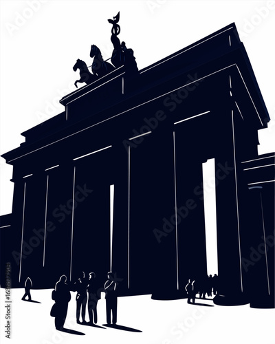 Brandenburg Gate Berlin – Vector Illustration