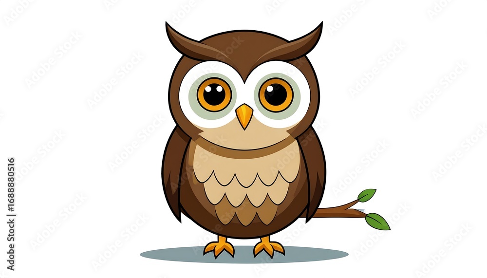 Obraz premium Cute cartoon owl