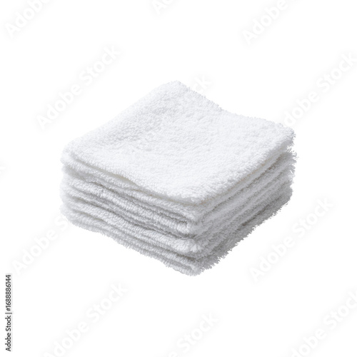 Cuadro en lienzo Stack of Soft White Terry Cloth Washcloths
