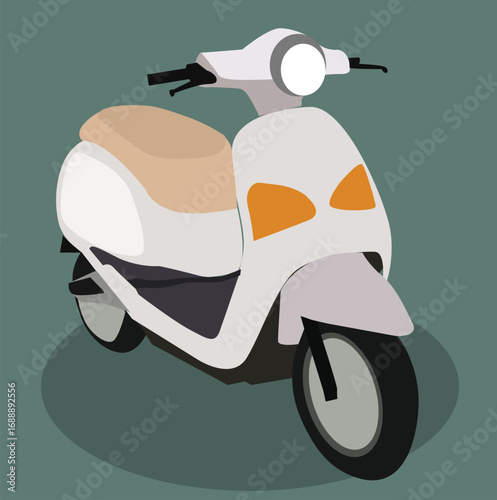 scooter motorbike. Motor scooter vector illustration. 
