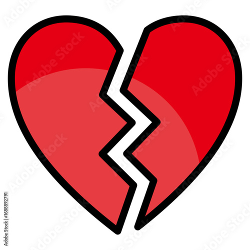 Broken Heart  Icon Element For Design