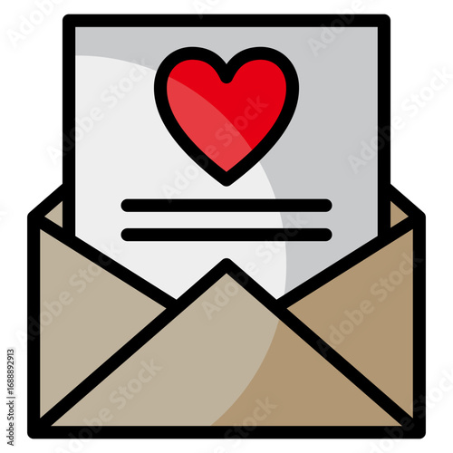 Love Letter  Icon Element For Design