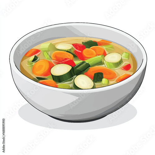 A Delicious Bowl of Fresh Vegetable Soup.