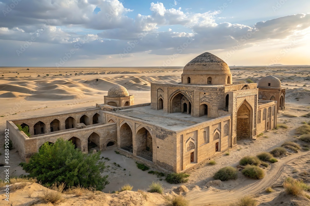 Fototapeta premium Ancient Ruins in a Desert Landscape