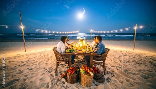 Beach dinner under the stars