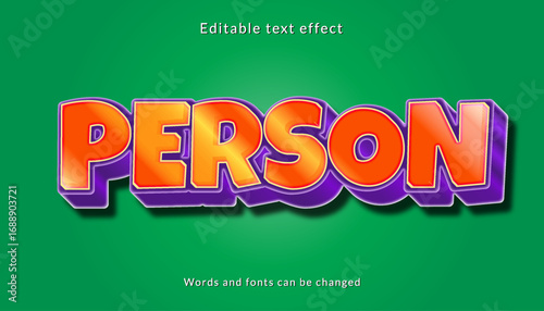Person 3d text effect