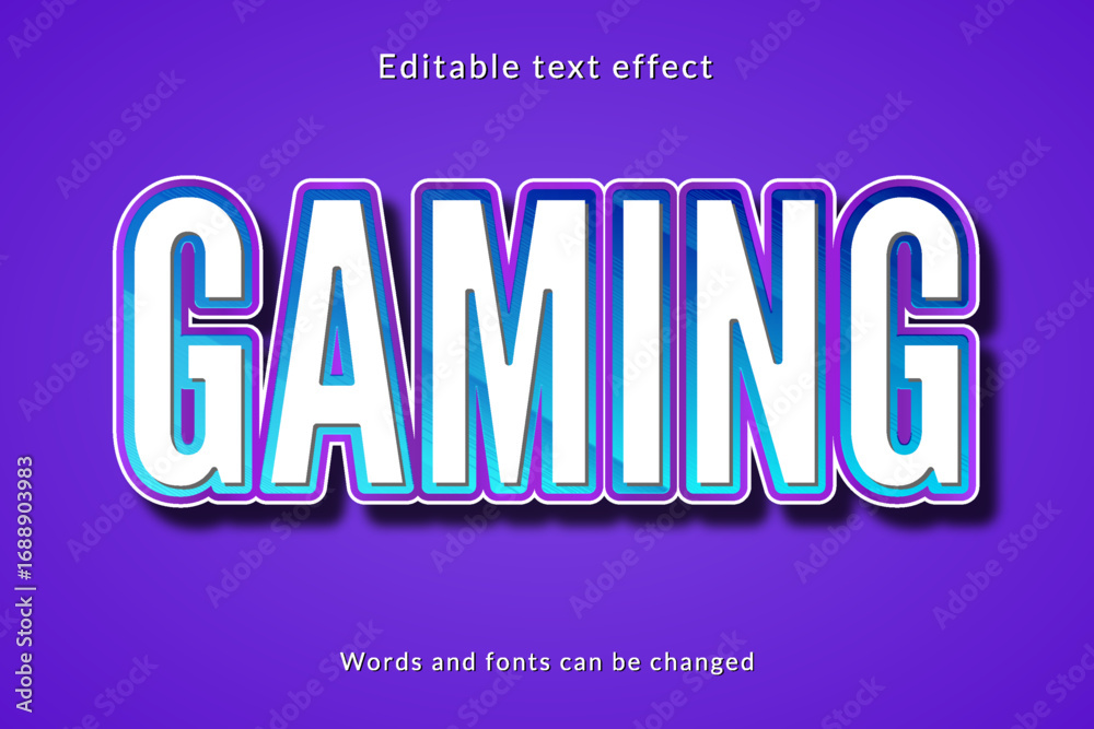 Obraz premium Gaming 3d text effect