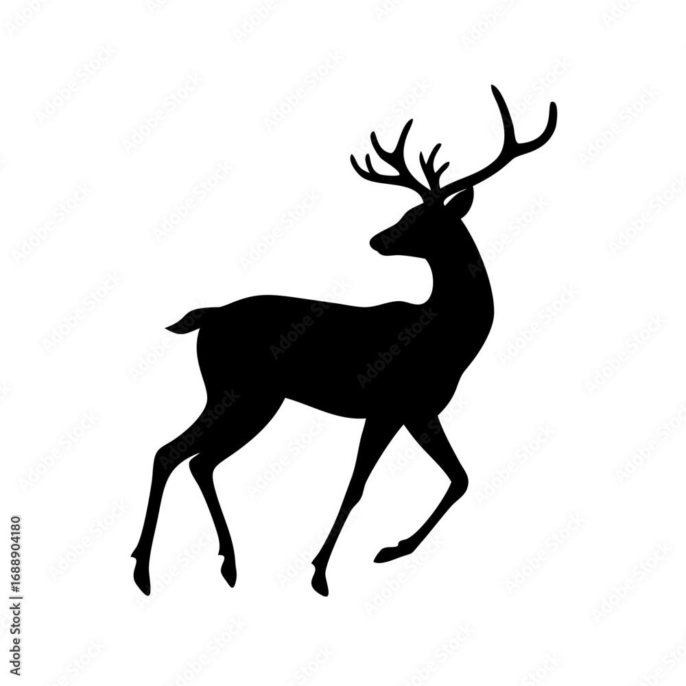 Obraz premium Leaping Deer Silhouette