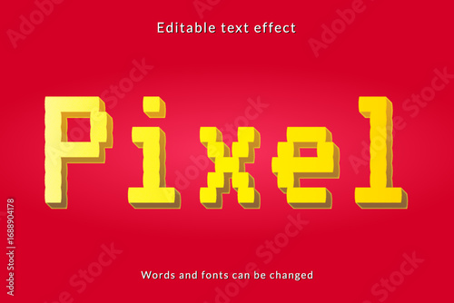 Pixel 3d text effect