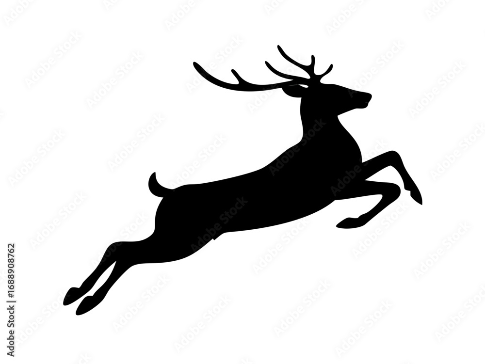 Obraz premium Leaping Deer Silhouette