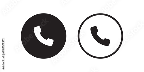 Phone icon with call, ringing, and mobile handset vector