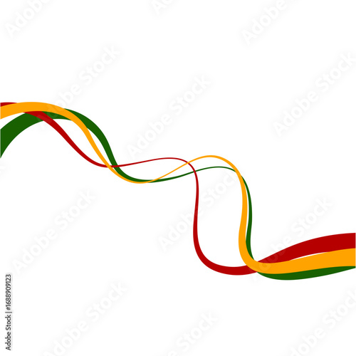 Juneteenth Wave Line Ornament