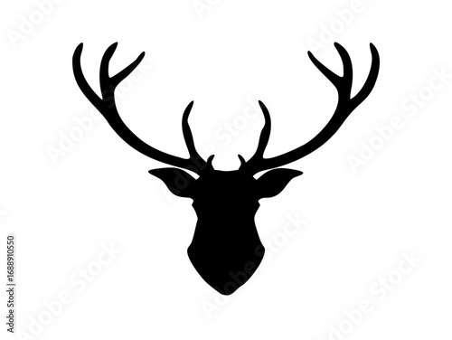 Royal Stag Head Silhouette