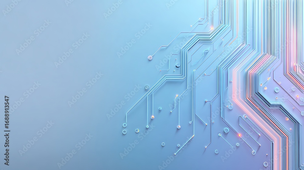 Fototapeta premium Digital Circuit Board Illustration Abstract Technology Design for Modern Innovation & Information