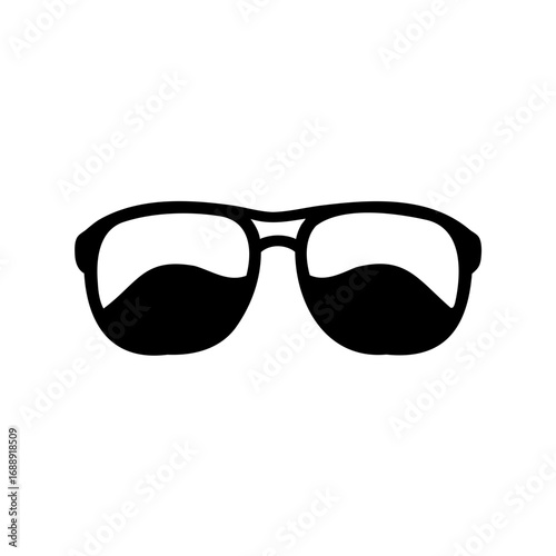 Black and white sunglasses image showing a sense of simple summer style