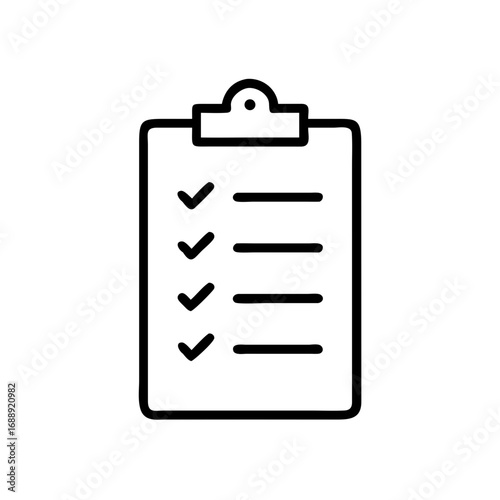 A minimal illustration of a clipboard with a checklist, symbolizing tasks completed successfully