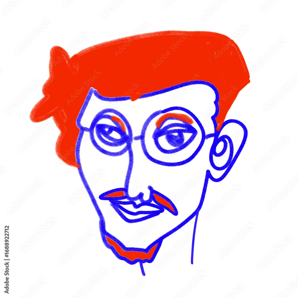 Obraz premium cartoon face of a man