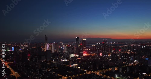 night view of modern city
