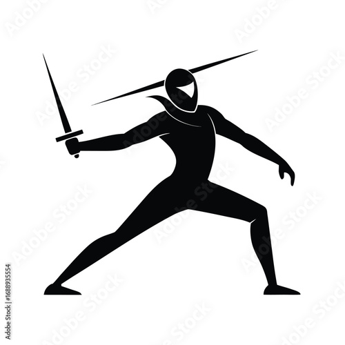 Fencer sword attack