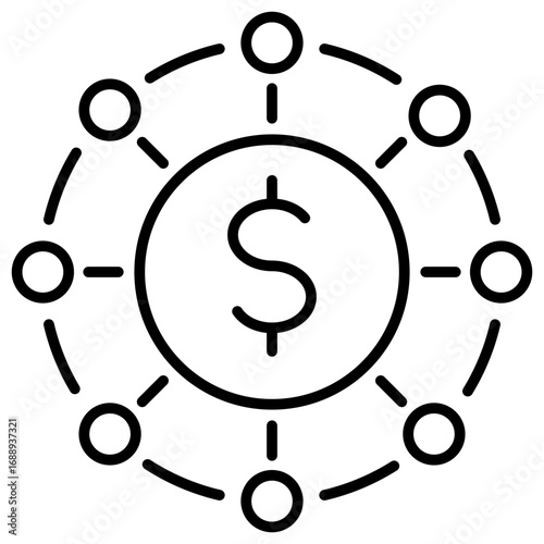 Global Business Outline Icon