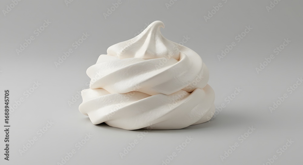 Obraz premium Soft Serve Ice Cream Swirl on Gray Background