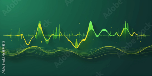 Cardiogram heartbeat pulse on a medical monitor screen