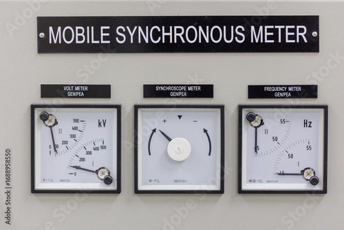 Mobile Synchronous Meter Panel with Analog Gauges